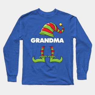 Grandma Elf Funny Matching Christmas Costume Family Long Sleeve T-Shirt